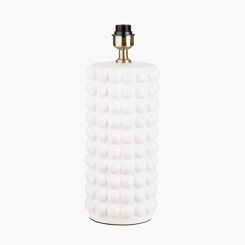 Sohan White Bobbled Ceramic Tall Table Lamp - Base Only
